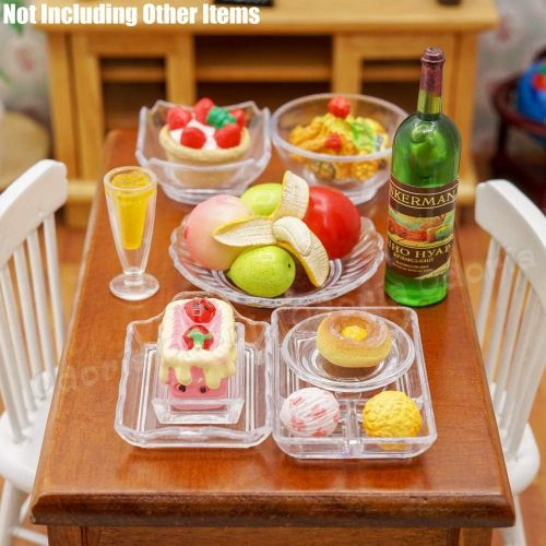  Odoria 1:12 Miniature 12Pcs Dish Bowls Plates Platter Dollhouse Kitchen Food Tableware Accessories