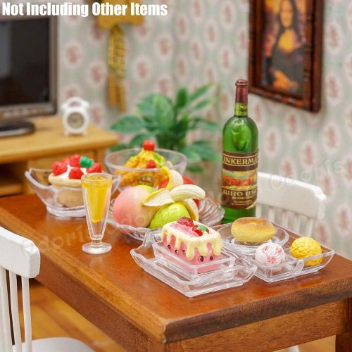  Odoria 1:12 Miniature 12Pcs Dish Bowls Plates Platter Dollhouse Kitchen Food Tableware Accessories