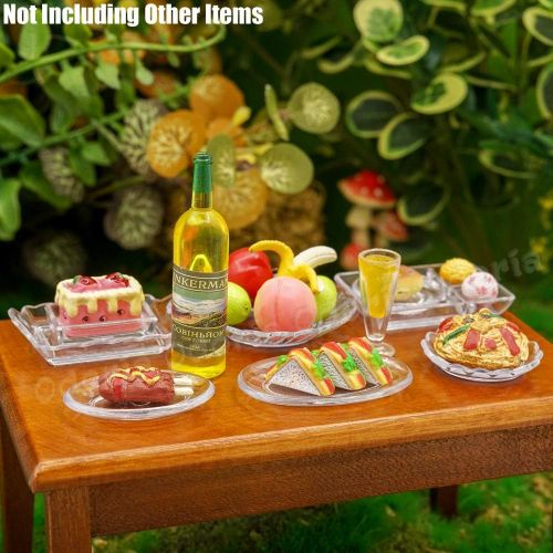  Odoria 1:12 Miniature 12Pcs Dish Bowls Plates Platter Dollhouse Kitchen Food Tableware Accessories