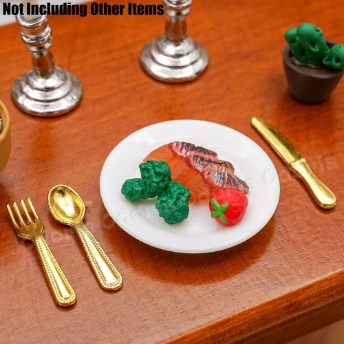  Odoria 1:12 Miniature 12Pcs Spoon Fork Knife Silverware Tableware Cutlery Dollhouse Kitchen Food Accessories