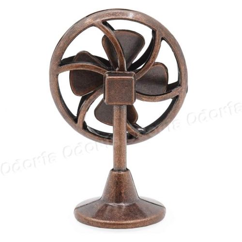  Odoria 1:12 Miniature Vintage Fan Dollhouse Decoration Accessories, Bronze