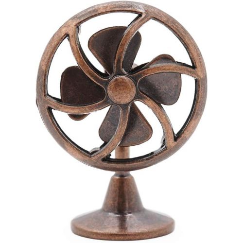  Odoria 1:12 Miniature Vintage Fan Dollhouse Decoration Accessories, Bronze