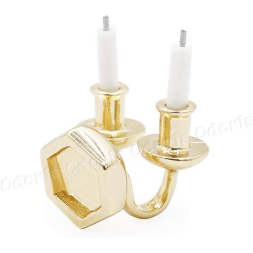  Odoria 1:12 Miniature Wall Candle Candlestick Dollhouse Vintage Furniture Accessories