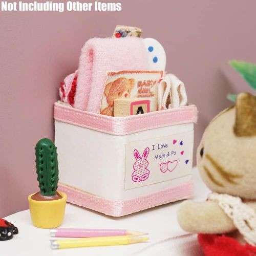  Odoria 1:12 Miniature Baby Basket Dollhouse Nursey Accessories