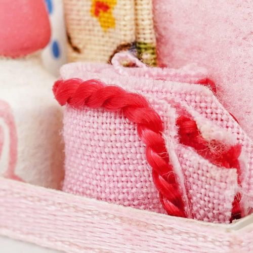  Odoria 1:12 Miniature Baby Basket Dollhouse Nursey Accessories