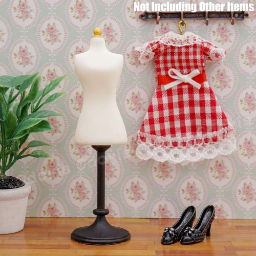  Odoria 1:24 Miniature Dress Form Mannequin Dollhouse Decoration Accessories, White