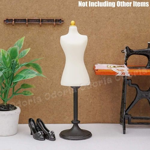  Odoria 1:24 Miniature Dress Form Mannequin Dollhouse Decoration Accessories, White