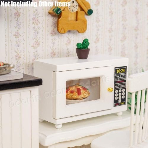  Odoria 1:12 Miniature Toaster Oven Microwave Appliance Dollhouse Kitchen Food Accessories