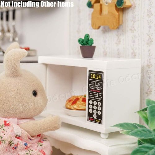  Odoria 1:12 Miniature Toaster Oven Microwave Appliance Dollhouse Kitchen Food Accessories