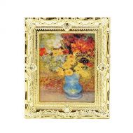 Odoria 1:12 Miniature Art Monet Wall Framed Painting Dollhouse Decoration Accessories