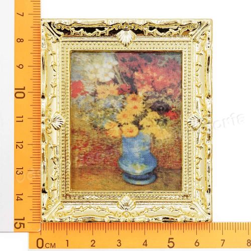  Odoria 1:12 Miniature Art Monet Wall Framed Painting Dollhouse Decoration Accessories