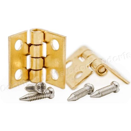  Odoria 1:12 Miniature Hinges and Screws Door Hardware Dollhouse Decoration Accessories