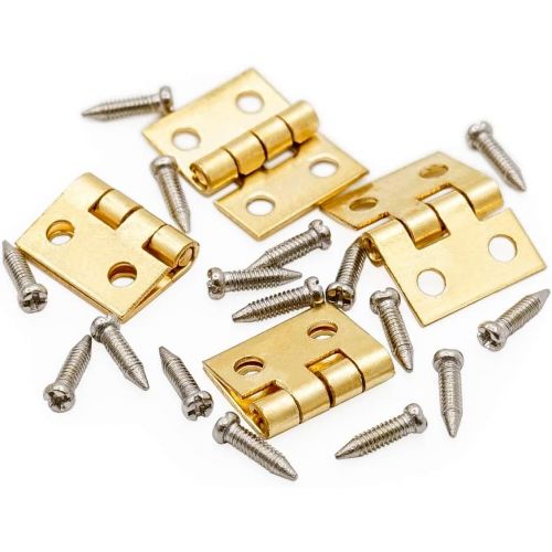  Odoria 1:12 Miniature Hinges and Screws Door Hardware Dollhouse Decoration Accessories