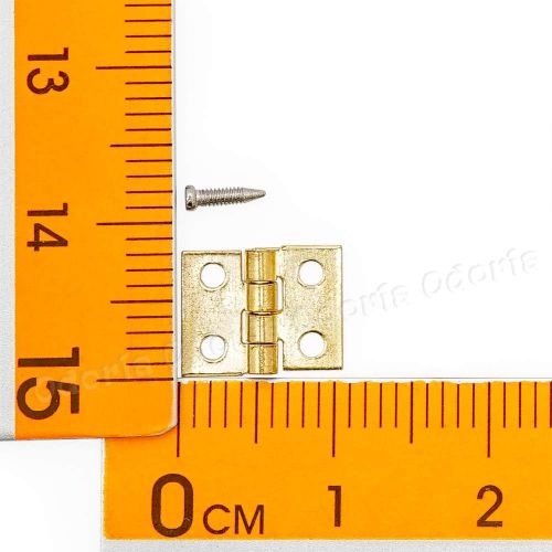  Odoria 1:12 Miniature Hinges and Screws Door Hardware Dollhouse Decoration Accessories