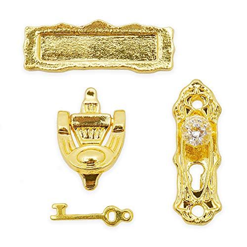  Odoria 1:12 Miniature Door Hardware Knob Knocker Dollhouse Decoration Accessories