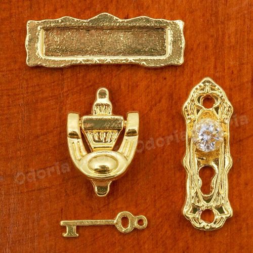  Odoria 1:12 Miniature Door Hardware Knob Knocker Dollhouse Decoration Accessories