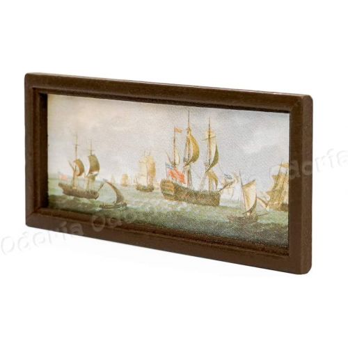  Odoria 1:12 Miniature Wall Framed Painting Art Dollhouse Decoration Accessories