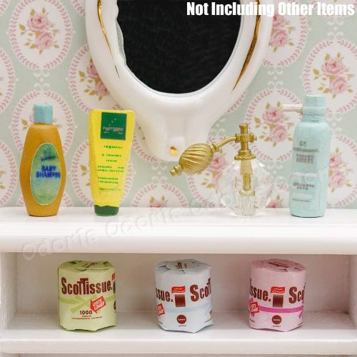  Odoria Odoria 1:12 Miniature Shampoo Lotion Perfume Toilet Paper Rolls Dollhouse Bathroom Accessories