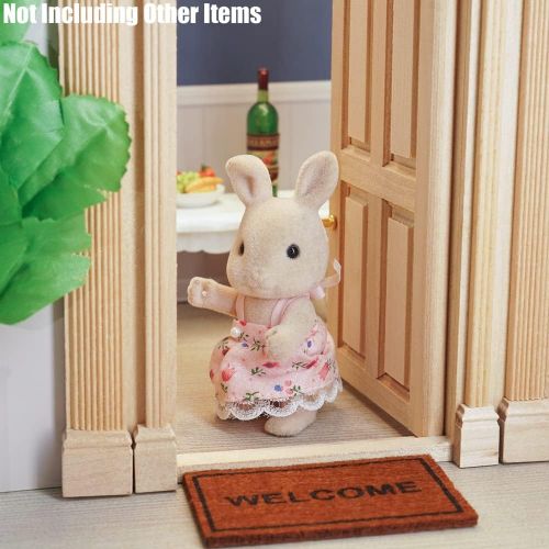  Odoria 1:12 Miniature Wooden Front French Door Dollhouse Furniture Accessories