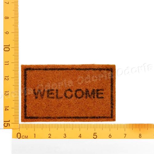  Odoria 1:12 Miniature Welcome Mat Flooring Rug Dollhouse Decoration Accessories