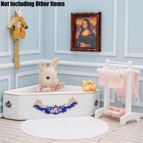  Odoria 1:12 Miniature Towel Rug Bath Towels Set Dollhouse Bathroom Furniture Accessories