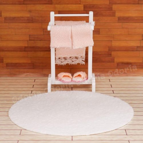  Odoria 1:12 Miniature Towel Rug Bath Towels Set Dollhouse Bathroom Furniture Accessories