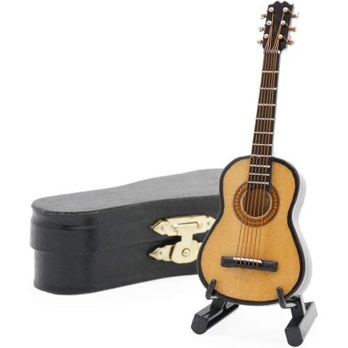  Odoria 1:12 Miniature Guitar Mini Musical Instrument Dollhouse Furniture Model Decoration