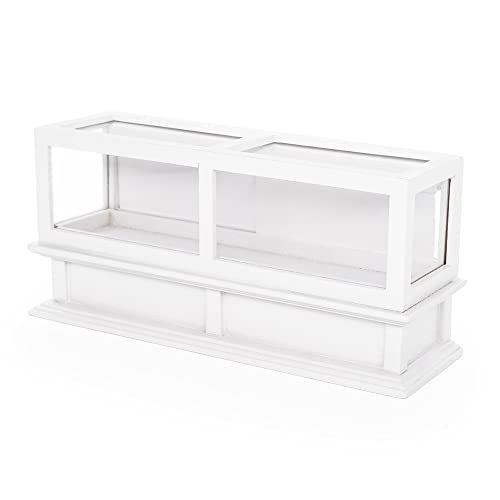  Odoria 1:12 Miniature Bakery Display Case Cake Stand Dollhouse Furniture Accessories, White