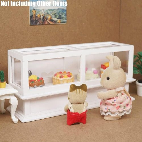  Odoria 1:12 Miniature Bakery Display Case Cake Stand Dollhouse Furniture Accessories, White