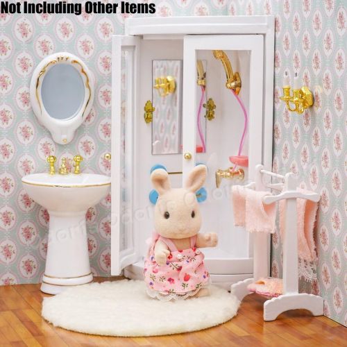  Odoria 1:12 Miniature Bath Shower Dollhouse Bathroom Furniture Accessories