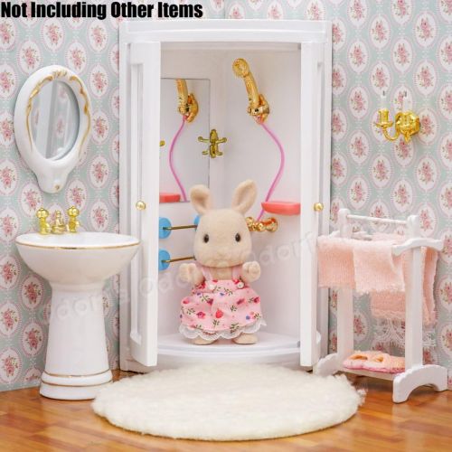  Odoria 1:12 Miniature Bath Shower Dollhouse Bathroom Furniture Accessories