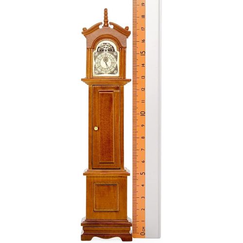  Odoria 1:12 Miniature Grandfather Clock Dollhouse Living Room Furniture Accessories