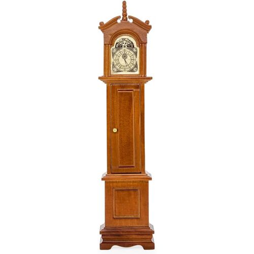  Odoria 1:12 Miniature Grandfather Clock Dollhouse Living Room Furniture Accessories