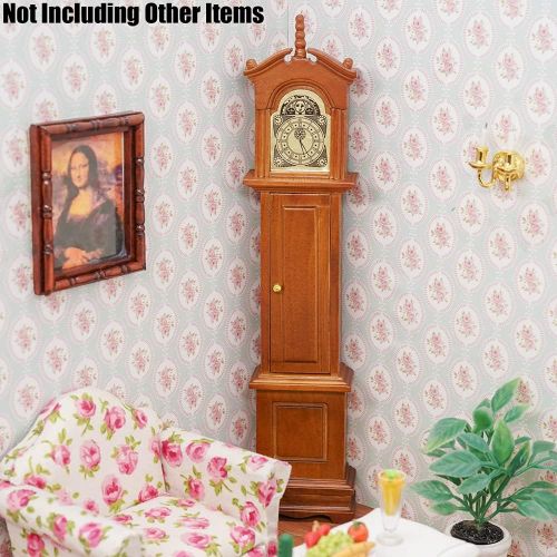  Odoria 1:12 Miniature Grandfather Clock Dollhouse Living Room Furniture Accessories