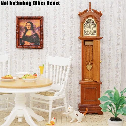  Odoria 1:12 Miniature Grandfather Clock Dollhouse Living Room Furniture Accessories