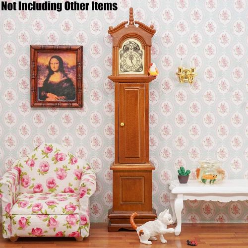  Odoria 1:12 Miniature Grandfather Clock Dollhouse Living Room Furniture Accessories