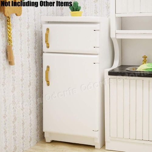  Odoria 1:12 Miniature Fridge Refrigerator Appliance for Food Dollhouse Kitchen Furniture Accessories