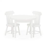 Odoria 1:12 Miniature Round Table and Chairs Dining Room Set Dollhouse Kitchen Furniture Accessories