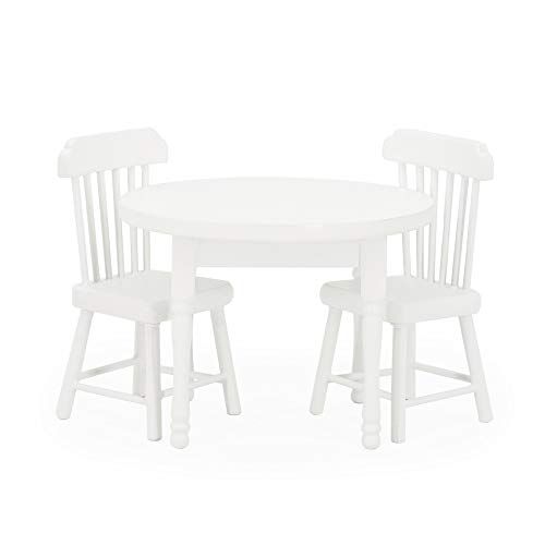  Odoria 1:12 Miniature Round Table and Chairs Dining Room Set Dollhouse Kitchen Furniture Accessories