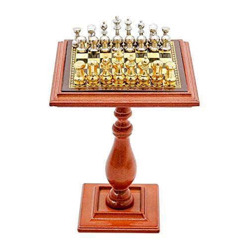  Odoria 1:12 Miniature Games Chess Set Magnetic Table Dollhouse Decoration Accessories