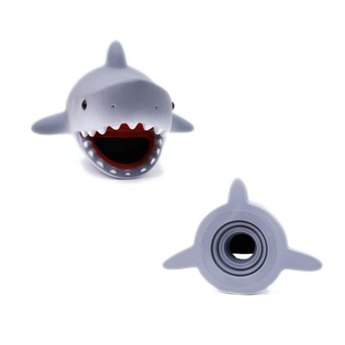  [아마존베스트]Odowalker Cartoon Faucet Extender Washbasin Bath Spout Cover Cute Animal Toy Faucet Cover Bath Safety Fun for Babies Toddlers Kids Children (Grey Shark)