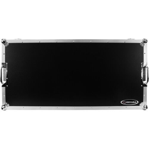  Odyssey DJ Coffin Flight Case with Wheels for Pioneer DJM-A9 / CDJ-3000 (Silver on Black)