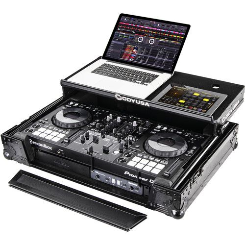  Odyssey Pioneer XDJ-RR Glide-Style Flight Case with 1 RU Rack (Black-Anodized Hardware)