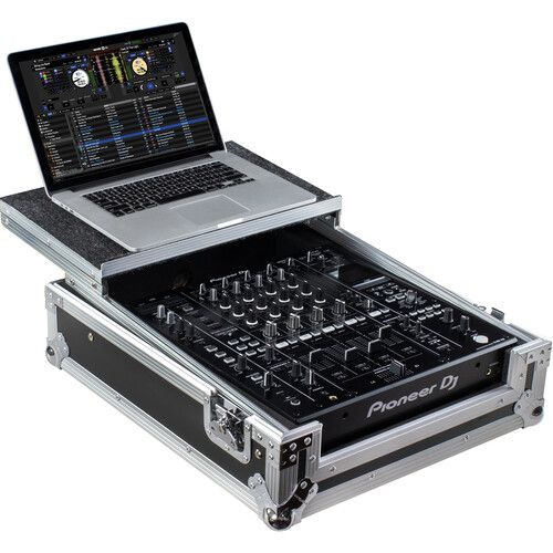  Odyssey Case with Glide-Style Laptop Platform for Pioneer DJ DJM-A9 (Black / Silver)