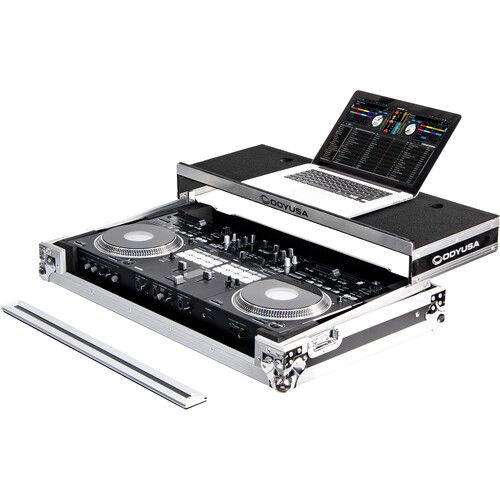  Odyssey Flight Zone Glide Style Flight Case for Pioneer DDJ-REV7 (Silver on Black)