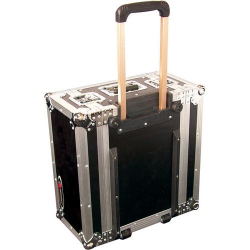  Odyssey FZER4HW Flight Zone Rolling Shallow Four Space Special Effects Rack Case