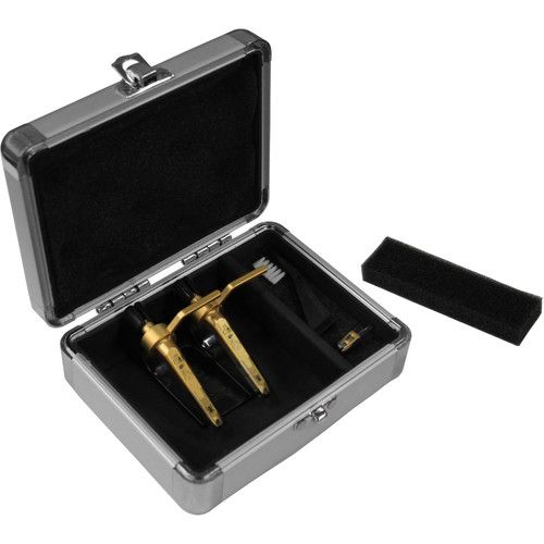  Odyssey Krom PRO2 Silver Diamond Case for Two Turntable Needle Cartridges