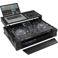 Odyssey Black Label Glide Style Flight Case for Denon Prime 2 Controller System (Black on Black)