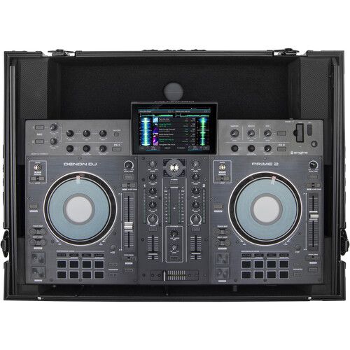  Odyssey Black Label Glide Style Flight Case for Denon Prime 2 Controller System (Black on Black)