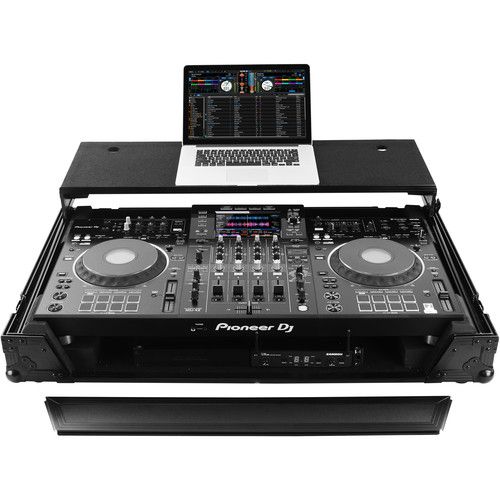  Odyssey Pioneer XDJ-XZ Black Label Glide Style Case with Wheels and 1 RU Rack (Black)